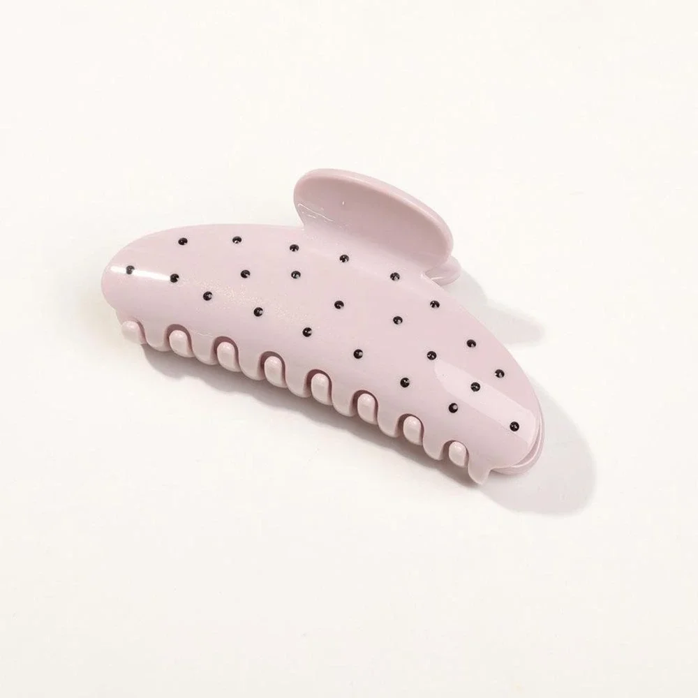 White and Black Polka Dot Hair Clip NWT